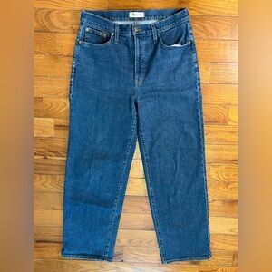 Madewell Perfect Vintage Wide Leg Jeans Dark Wash Women’s Size 30 High Rise